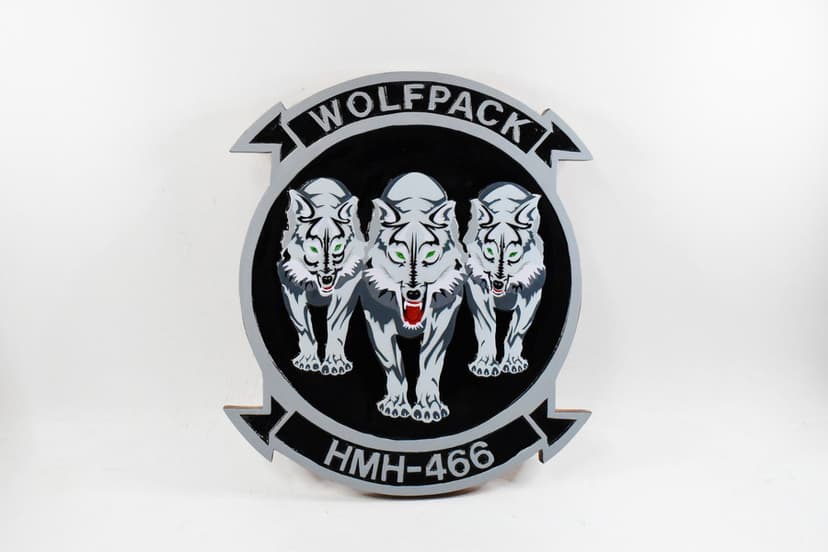 HMH-466 Wolfpack Plaque