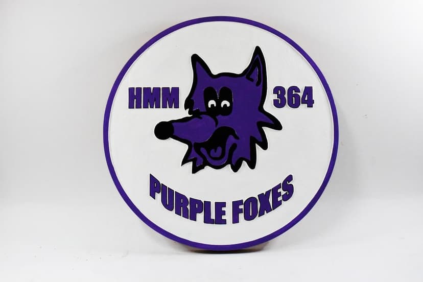 HMM-364 Purple Foxes Plaque