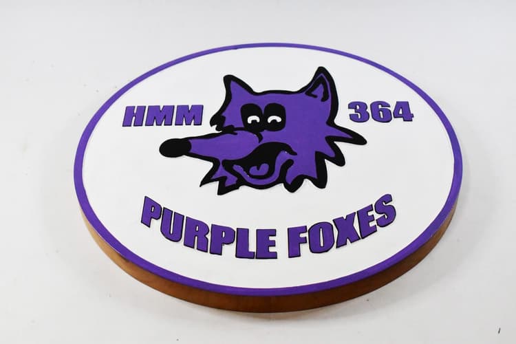 HMM-364 Purple Foxes Plaque