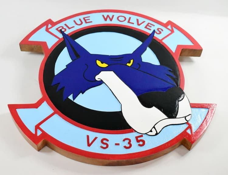 VS-35 Blue Wolves Plaque