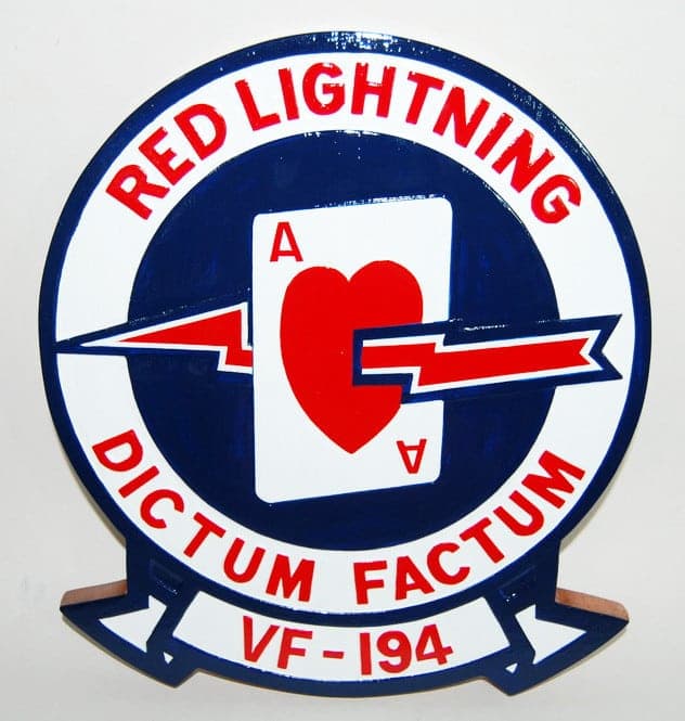 VF-194 Red Lightnings Plaque