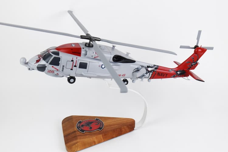 MH-60R, HSM-49 Scorpions, 16" Mahogany Scale Model