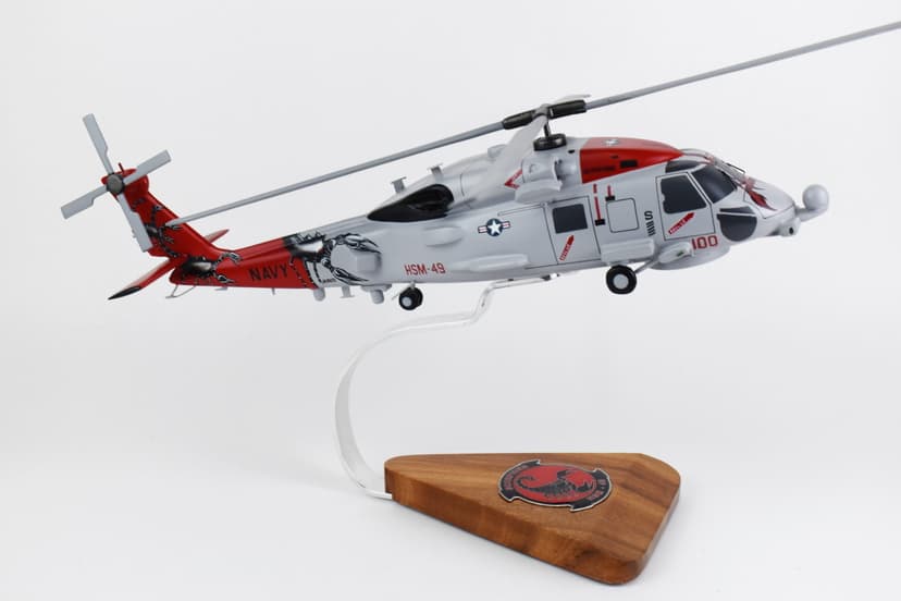 MH-60R, HSM-49 Scorpions, 16" Mahogany Scale Model