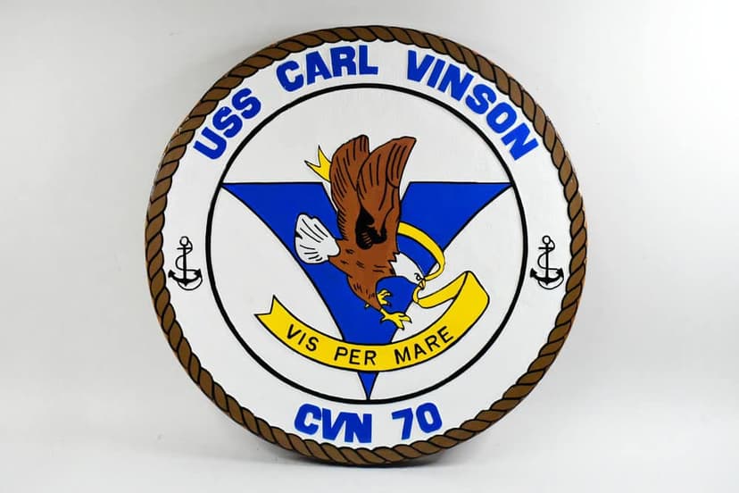 USS Carl Vinson CVN-70 Plaque