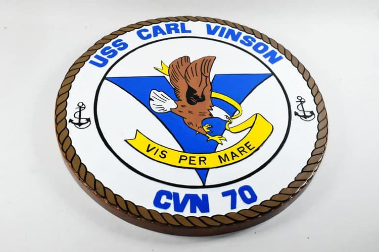 USS Carl Vinson CVN-70 Plaque