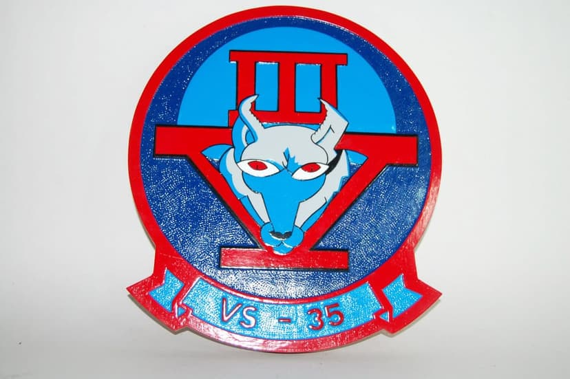 VS-35 Blue Wolves (Older logo) Plaque