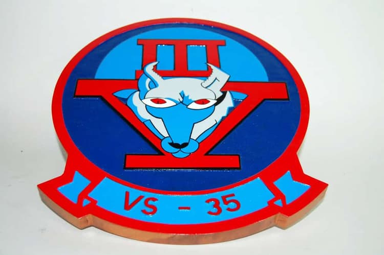 VS-35 Blue Wolves (Older logo) Plaque