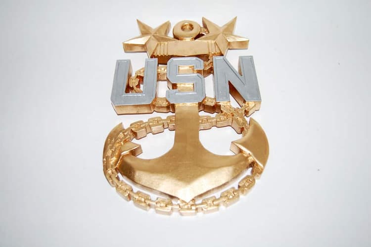US Navy Master Chief Fouled Anchor Wall Plaque