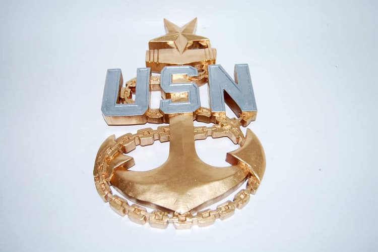 Navy Senior Chief Fouled Anchor Wall Plaque