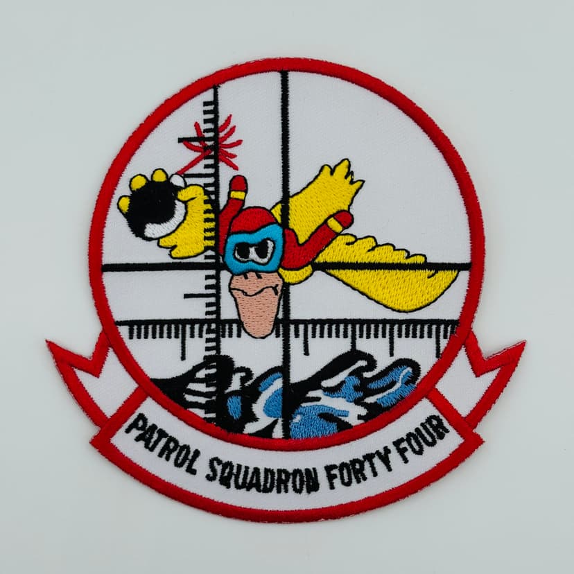 VP-44 Golden Pelicans PVC Squadron Patch – Plastic Sew-On Backing – 4" Morale Insignia