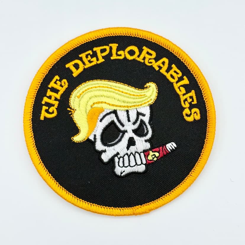 The Deplorables Patch (Black) – Embroidered Morale Patch, Iron-On