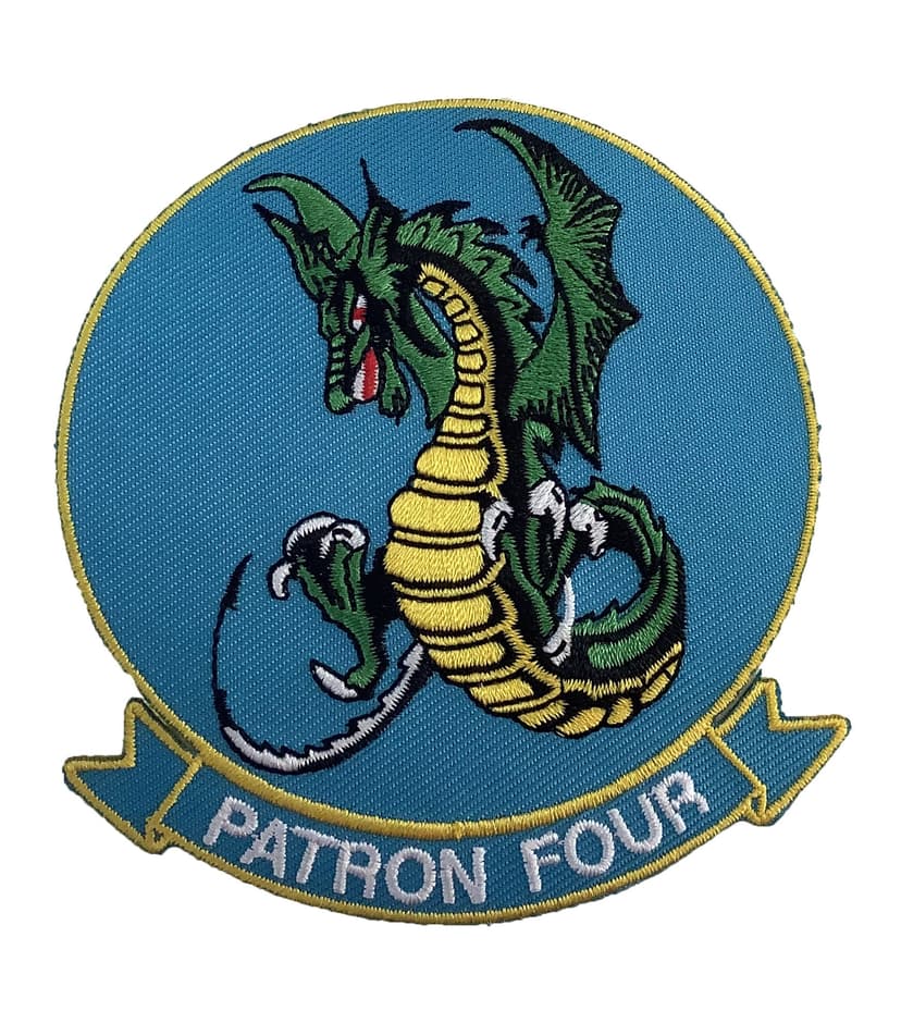 VP-4 Skinny Dragons Squadron Patch – Plastic Backing