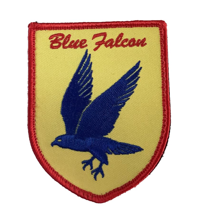 Blue Falcon Patch – Plastic Backing
