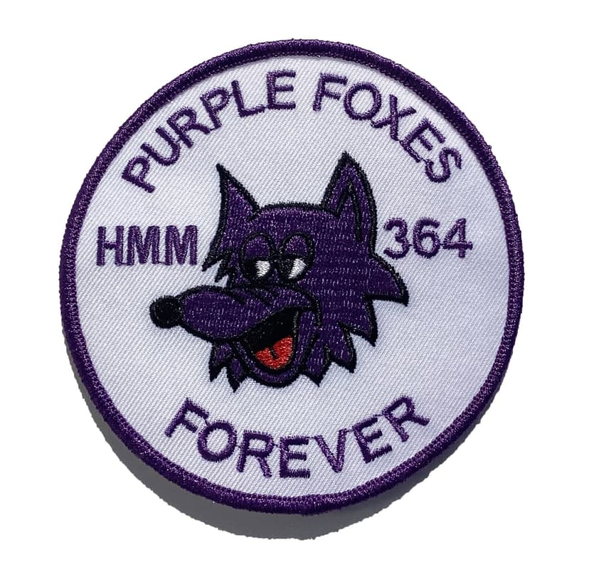 HMM-364 Purple Foxes Patch - Sew on