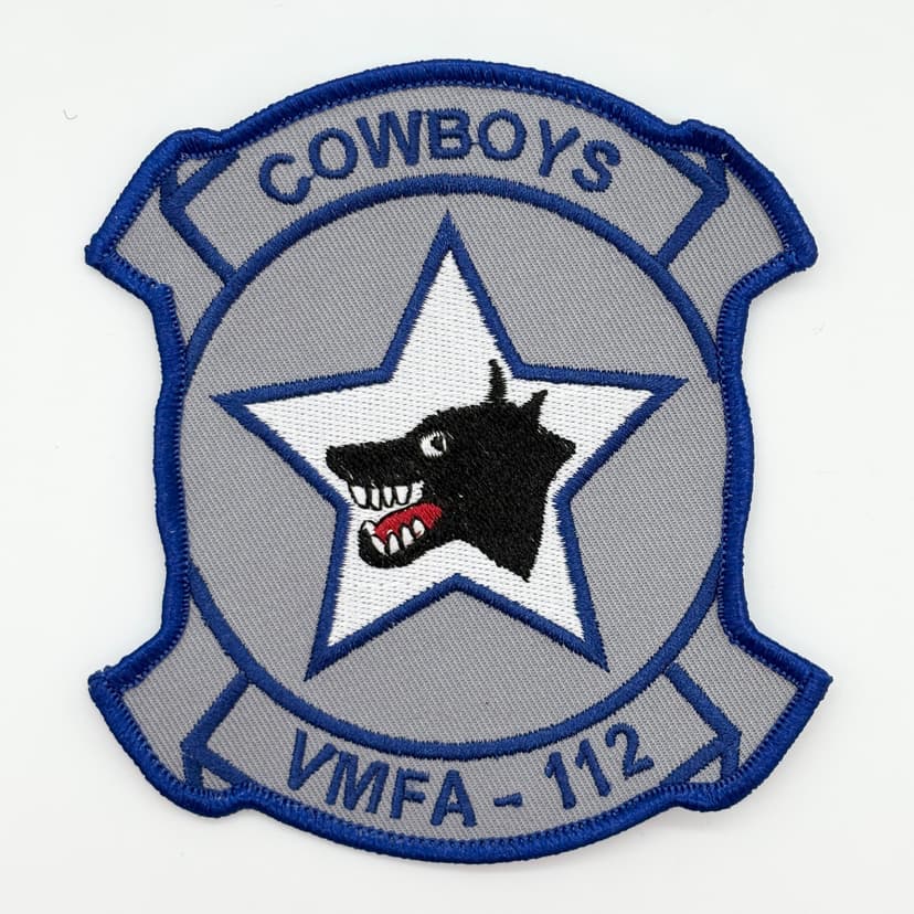 VMFA-112 Cowboys Patch – Embroidered, Iron on, 4 Inch