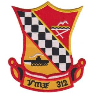 VMF-312 Checkerboards Patch – Plastic Backing