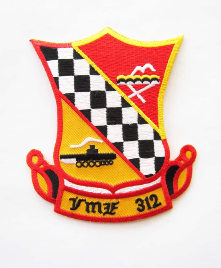 VMF-312 Checkerboards Patch – Plastic Backing