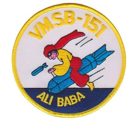 VMSB-151 Squadron Patch – Plastic Backing