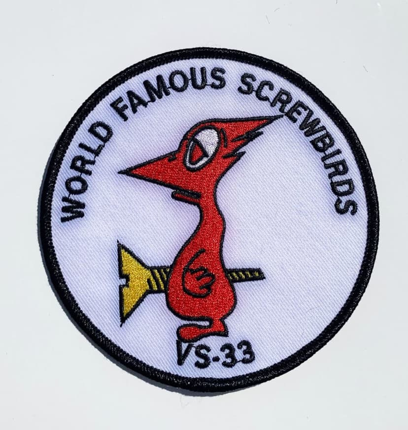 VS-33 Screwbirds Squadron Patch – Plastic Backing