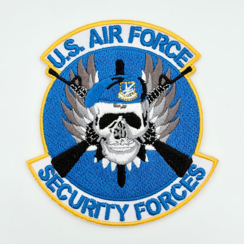 USAF Security Forces Patch – 4" Embroidered Insignia, Sew-On