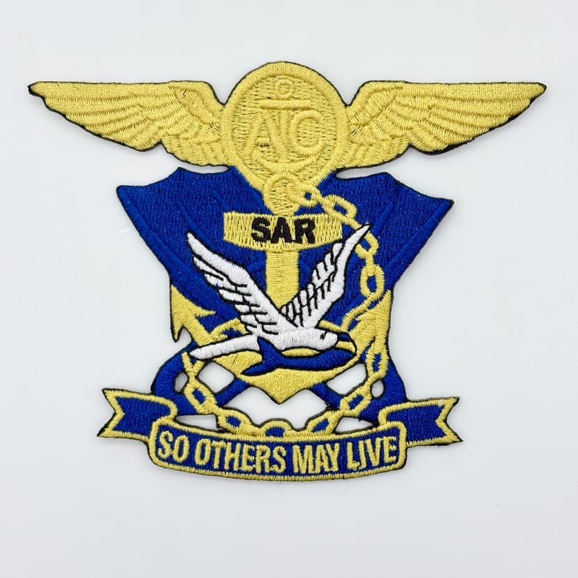 Navy Search and Rescue SAR Patch – Embroidered, Iron on