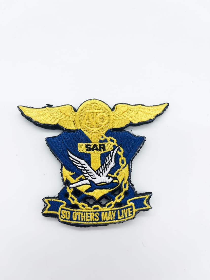 US Navy SAR Squadron Patch – With Hook and Loop, Embroidered, 4"