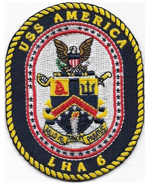 USS America LHA-6 Patch – Plastic Backing
