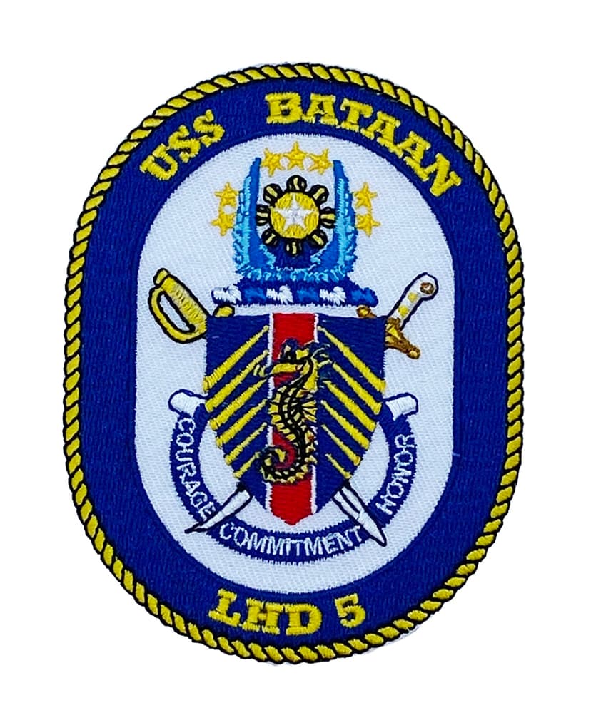 USS Bataan LHD 5 Patch – Plastic Backing