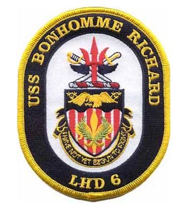USS Bonhomme LHD-6 Patch – Plastic Backing