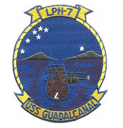 USS Guadalcanal LPH-7 Patch – Plastic Backing