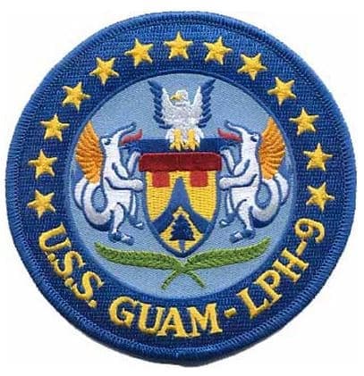 USS Guam LPH-9 Patch – Plastic Backing