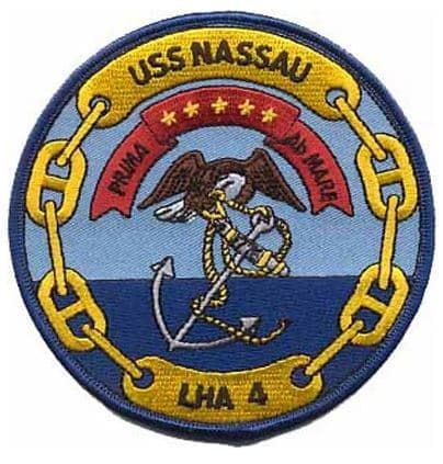 USS Nassau- LHA-4 Patch – Plastic Backing