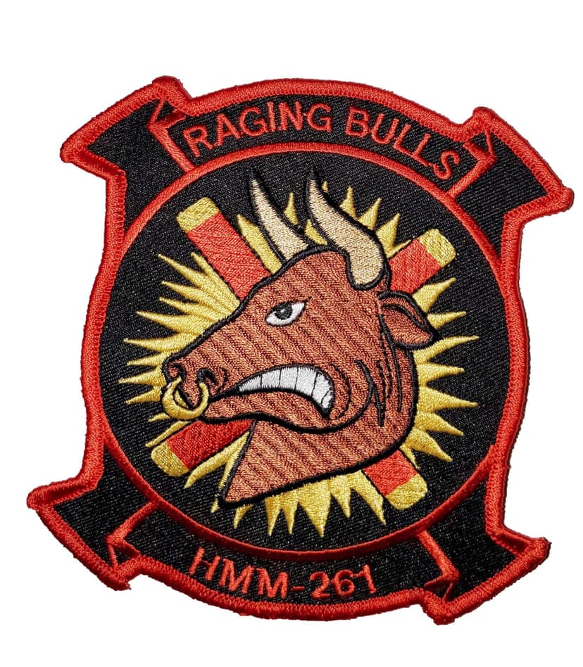 HMM-261 Raging Bulls Squadron Patch- Sew On