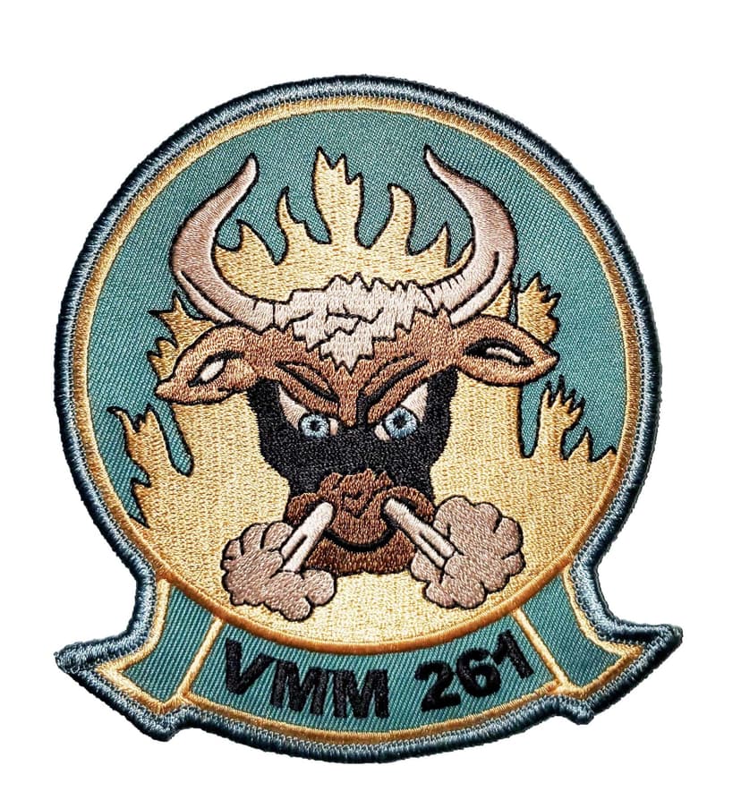 VMM-261 Raging Bulls Squadron Patch- Sew On