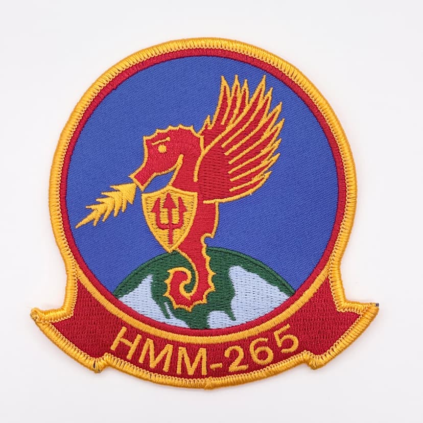 HMM-265 Dragons Squadron Patch – Embroidered, Iron On