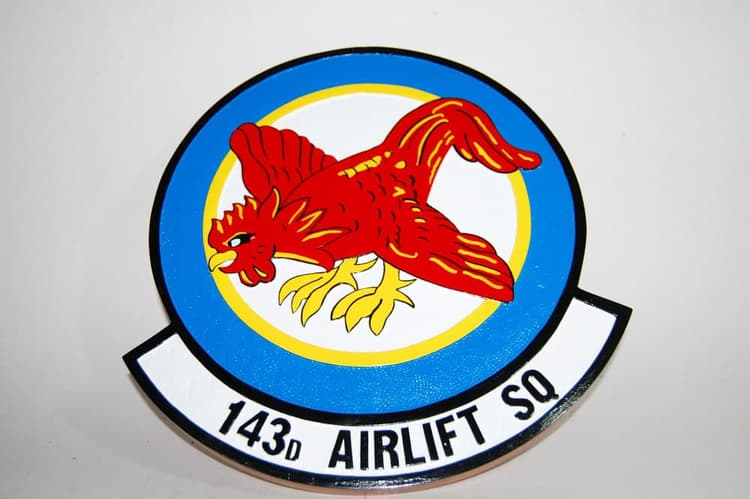 143d Airlift Squadron Plaque