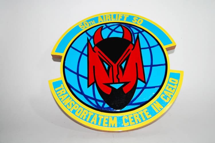 50th Airlift Squadron Plaque