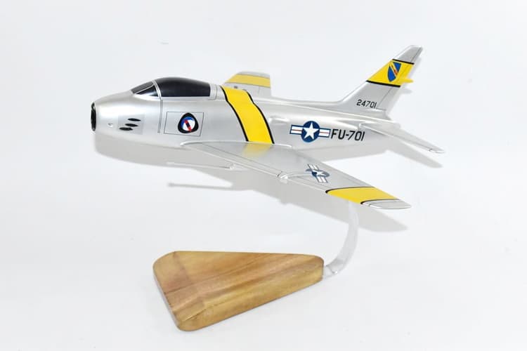 North American F-86 Sabre Model, Mahogany, USAF, 1/36th (13″) Scale