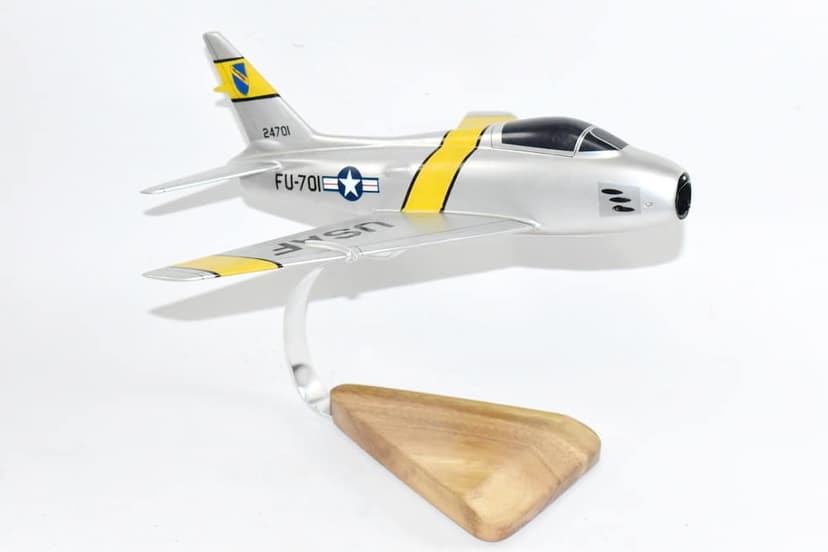 North American F-86 Sabre Model, Mahogany, USAF, 1/36th (13″) Scale