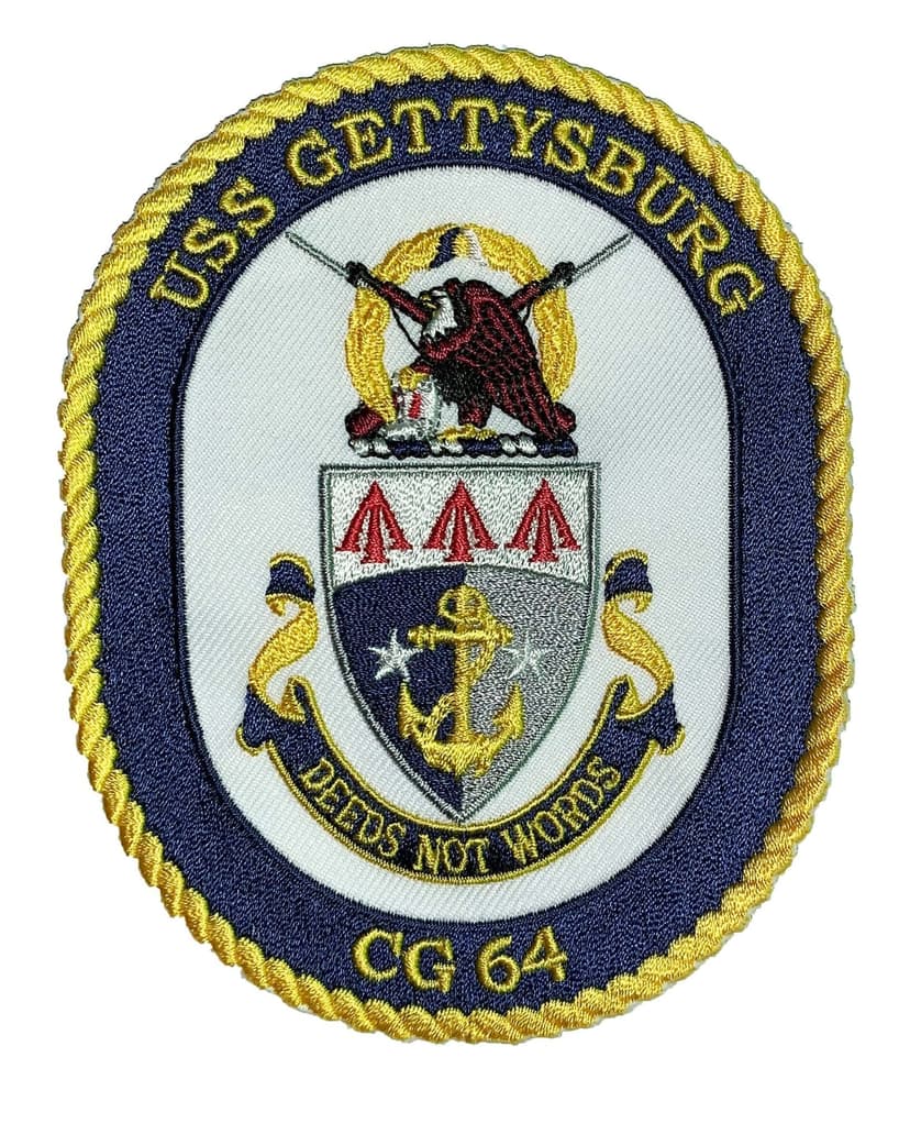 USS GETTYSBURG CG-64 Patch – Sew On
