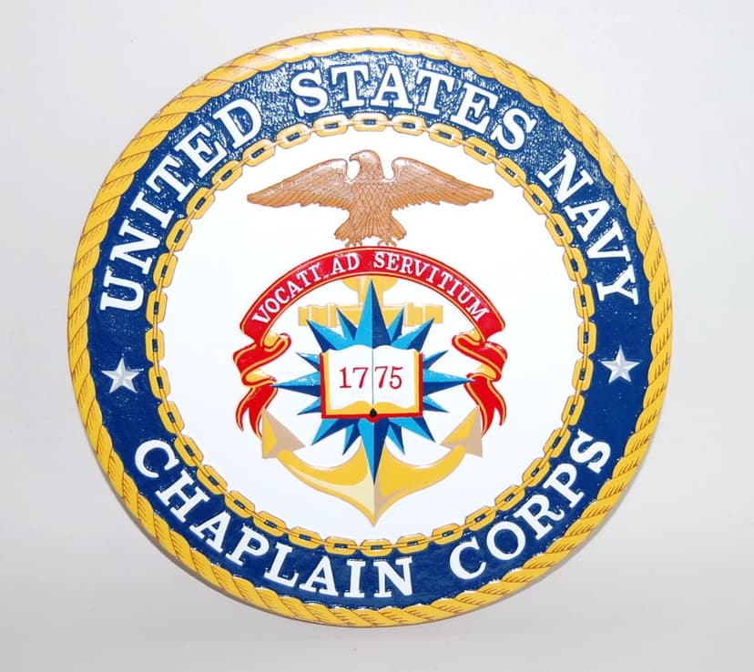 US Navy Chaplain Corps Plaque