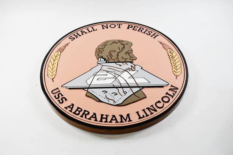 USS Abraham Lincoln CVN-72 Plaque