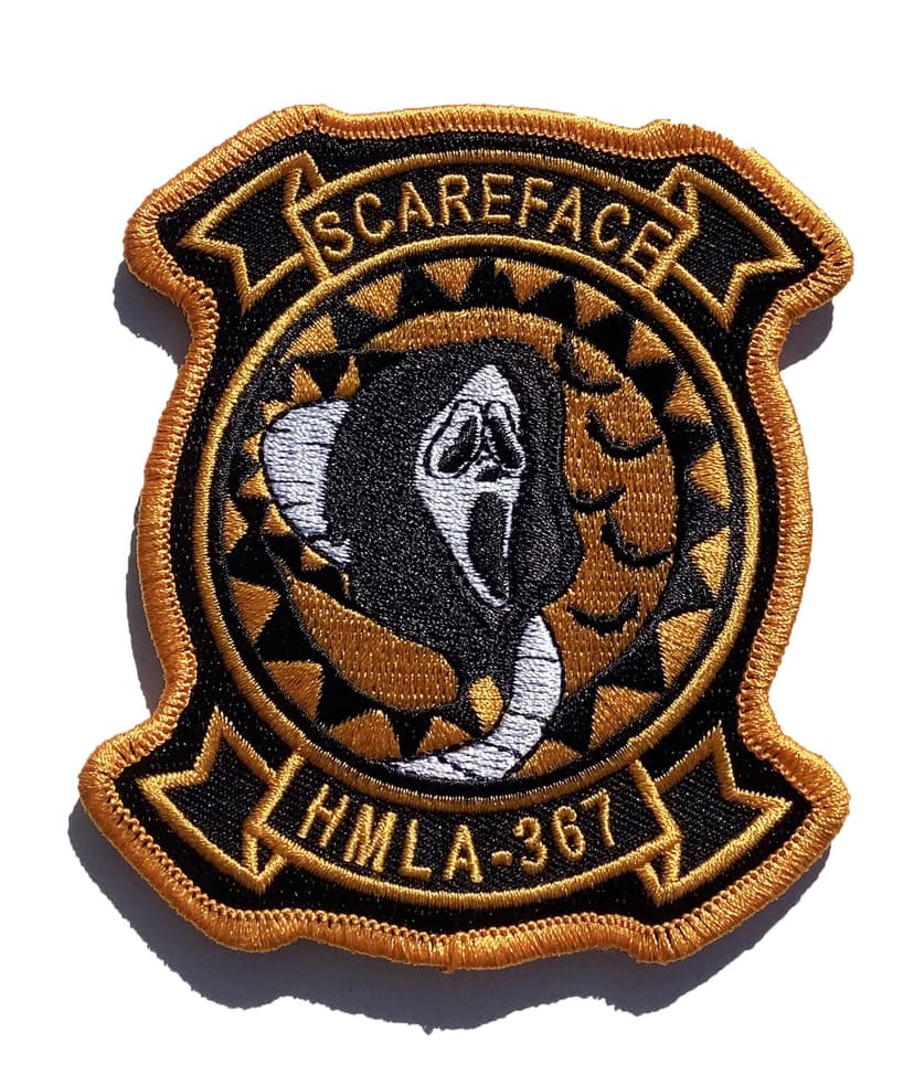 HMLA-367 Scarface Halloween Patch – Sew On