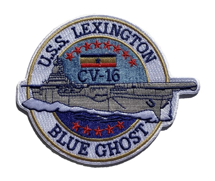 USS Lexington CV-16 Blue Ghost Patch – Sew On