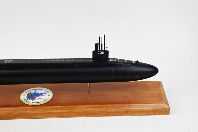 USS West Virginia SSBN-736 Submarine Model (Black Hull)