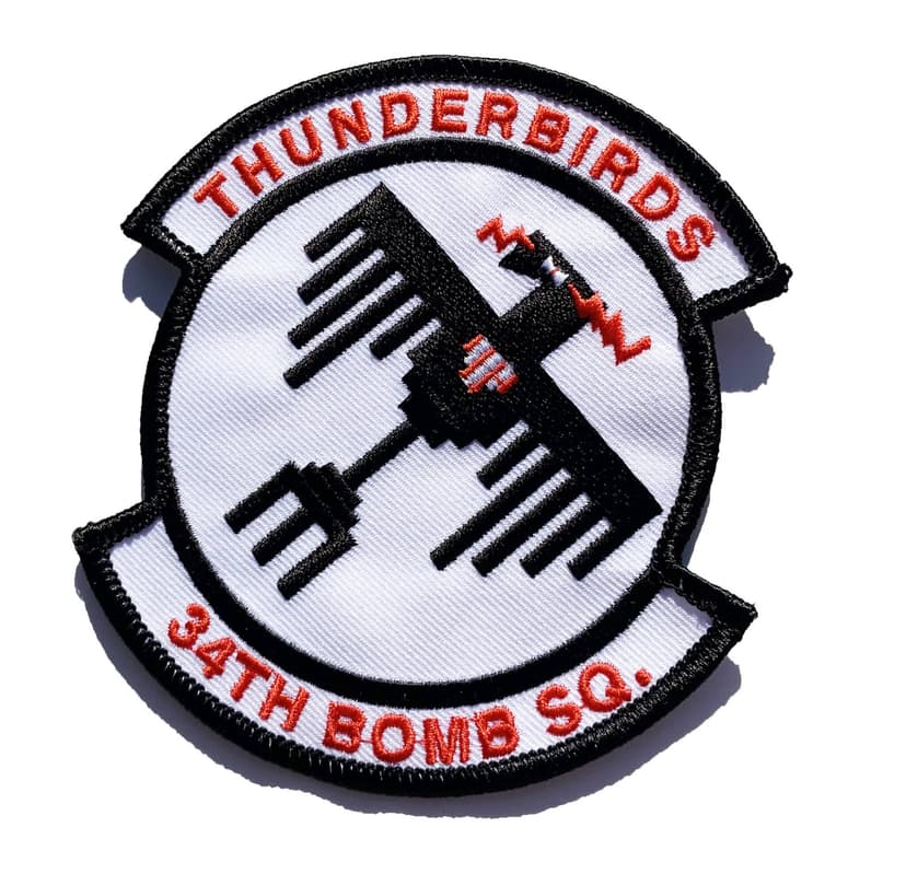 34th Bomb Squadron Thunderbirds Patch – Sew On