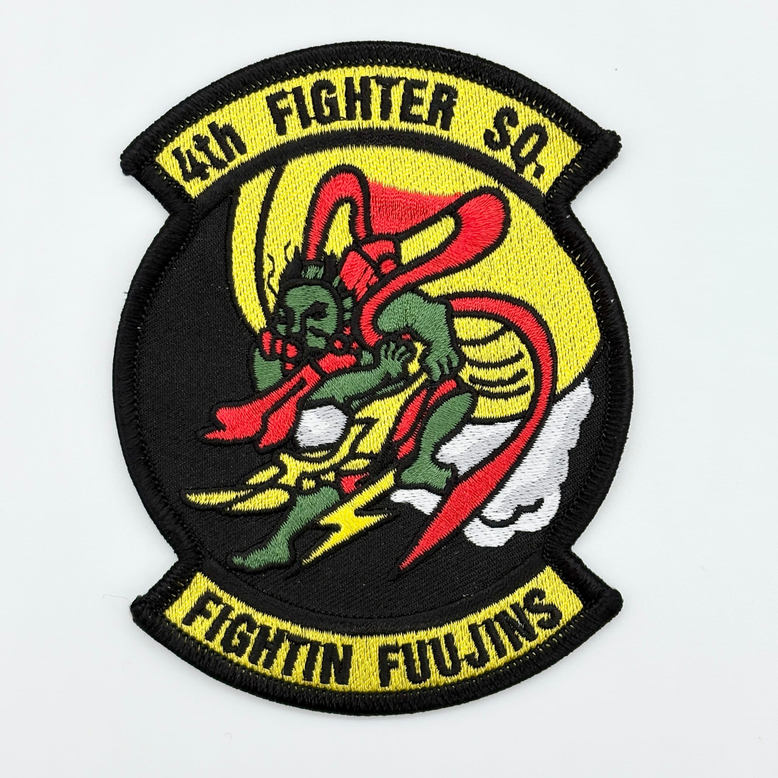 Fighting fuujins ファイティングフージン ワッペン パッチ 4th Fighter Squadron Fighting Fuujins Patch – Embroidered, Iron-On