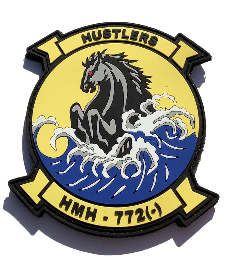 HMH-772 Hustlers PVC patch - Hook and Loop