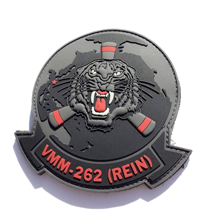 VMM-262 Black/Glow PVC Squadron Patch –Hook and Loop