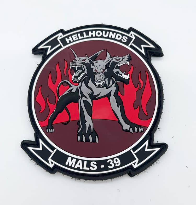 MALS-39 Hellhounds PVC Patch - With Hook and Loop
